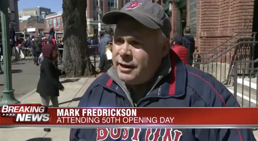 CTP's Fredrickson Makes 50th Straight Red Sox Home Opener