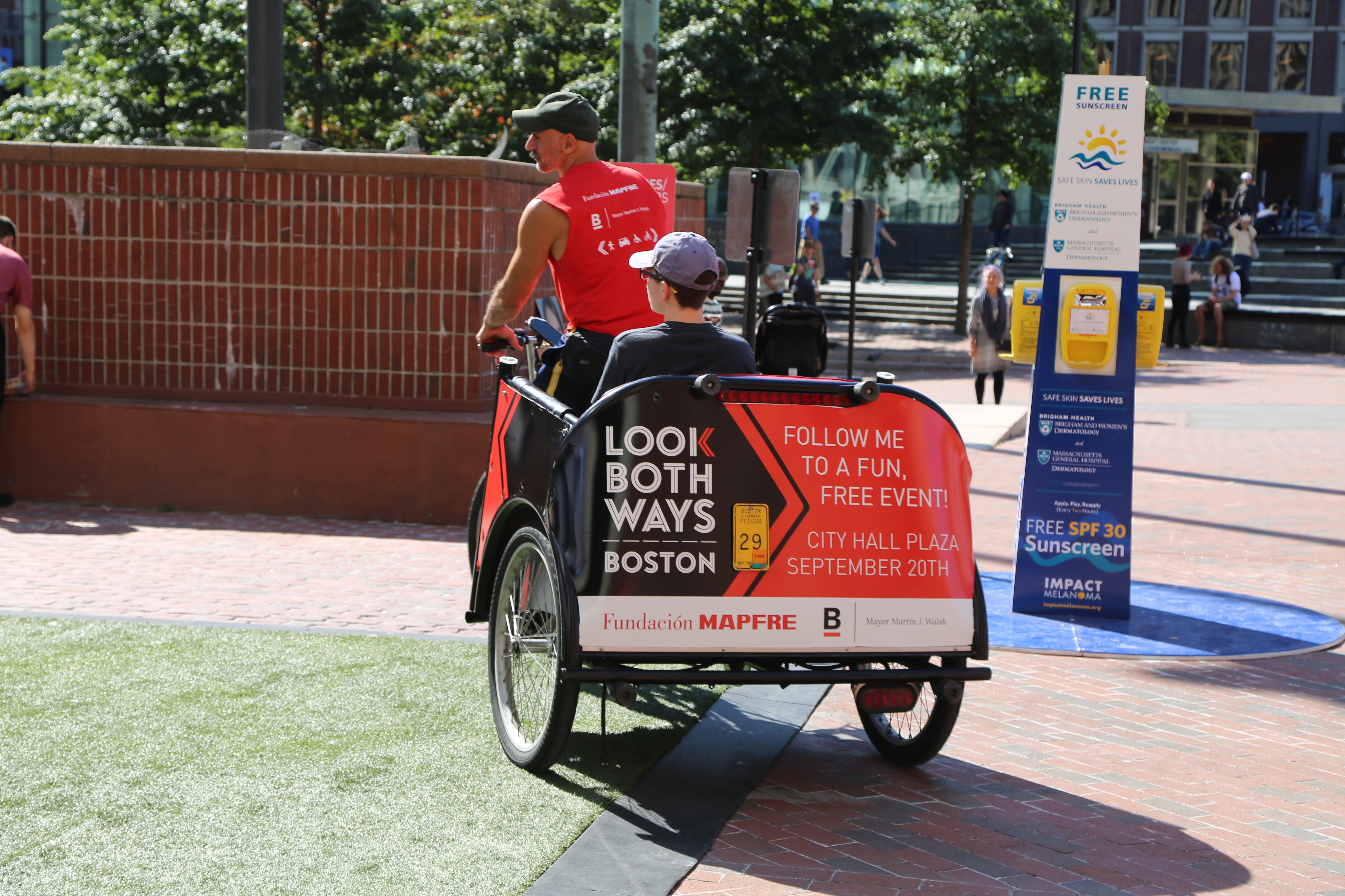 Look Both Ways Boston Wrapped Pedicab